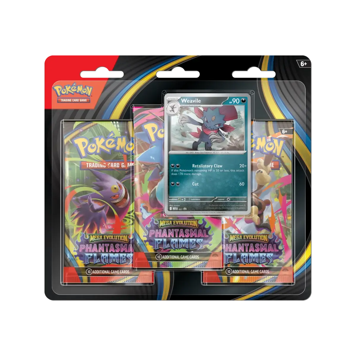 Pokémon – Mega Evolution: Phantasmal Flames – 3 Pack Blister CardStation