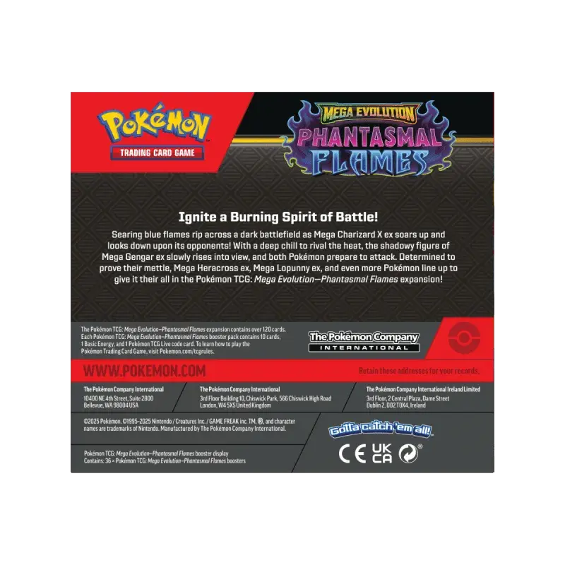 Pokémon – Phantasmal Flames Booster Box CardStation