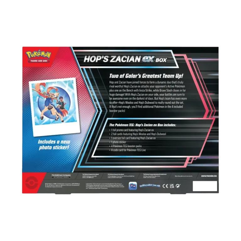 Pokémon – Hop’s Zacian Ex – Speciale Box
