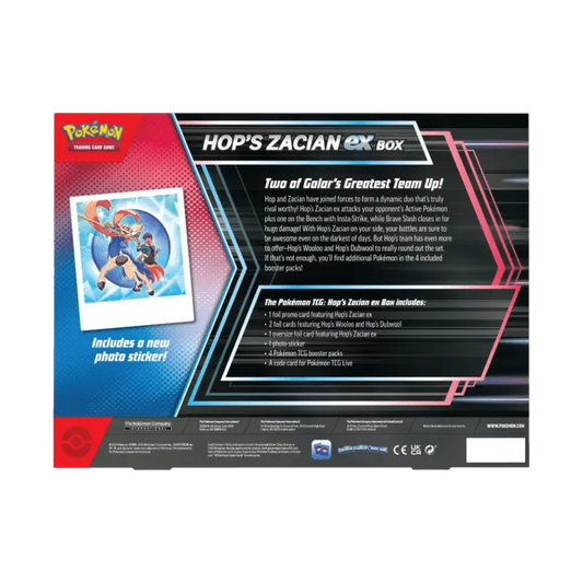 Pokémon – Hop’s Zacian Ex – Speciale Box
