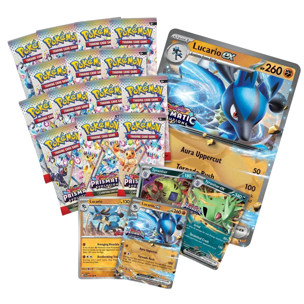 Pokémon – Prismatic Evolutions – Lucario ex & Tyranitar ex Premium Collection