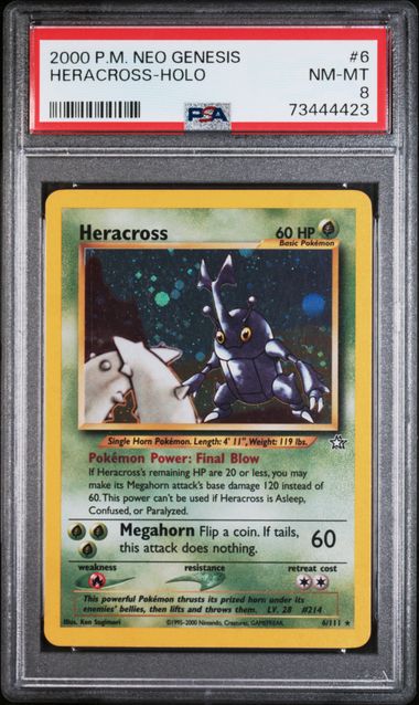 Heracross Holo - Neo Genesis – PSA 6 CardStation
