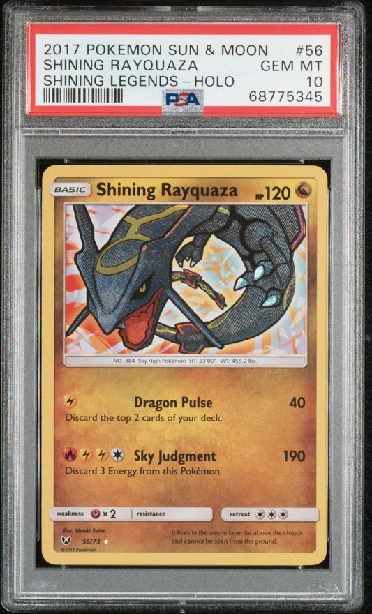 Shining Rayquaza - Shining Legends PSA10