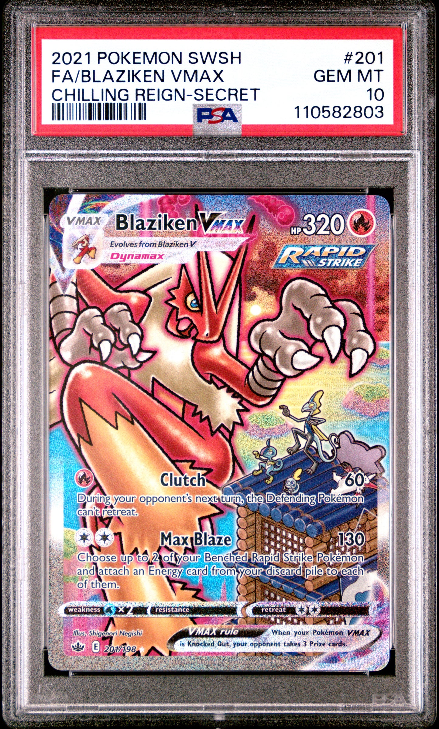 Blaziken VMAX – Chilling Reign PSA10