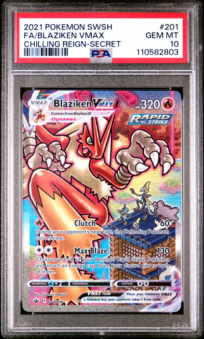 Blaziken VMAX – Chilling Reign PSA10