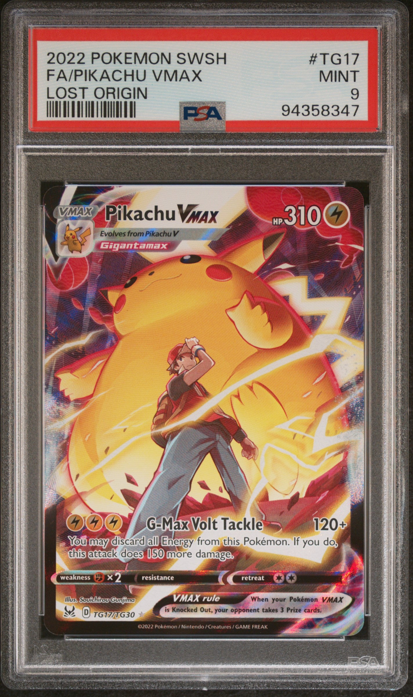 Pikachu VMAX – Lost Origin – PSA 9