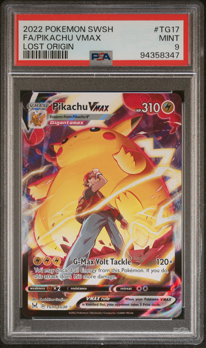 Pikachu VMAX – Lost Origin – PSA 9