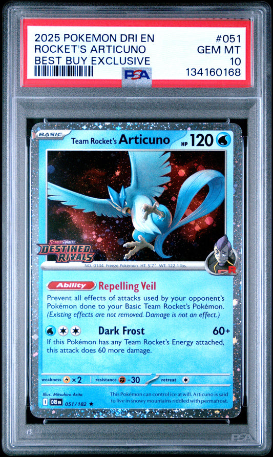 Rocket’s Articuno (Best Buy Exclusive) – Destined Rivals #051 – PSA 10