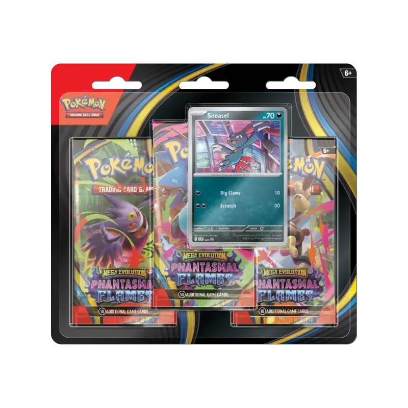 Pokémon – Mega Evolution: Phantasmal Flames – 3 Pack Blister CardStation