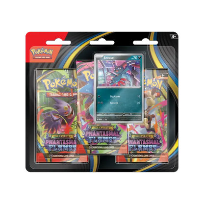 Pokémon – Mega Evolution: Phantasmal Flames – 3 Pack Blister CardStation