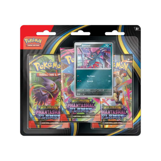 Pokémon – Mega Evolution: Phantasmal Flames – 3 Pack Blister CardStation