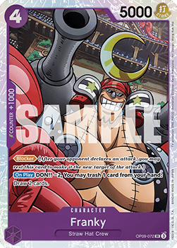 Franky (OP09-072) (V.1) - Emperors in the New World (Super Rare) [OP09-072]