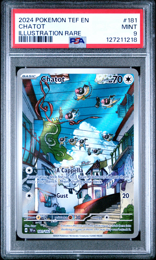 Chatot #181 (Illustration Rare) – Temporal Forces – PSA 9