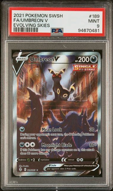 Umbreon V - Evolving Skies - PSA9 CardStation