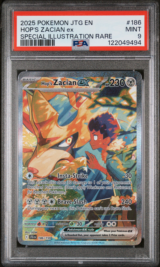 Hop’s Zacian ex #186 (Special Illustration Rare) – Journey Together – PSA 9