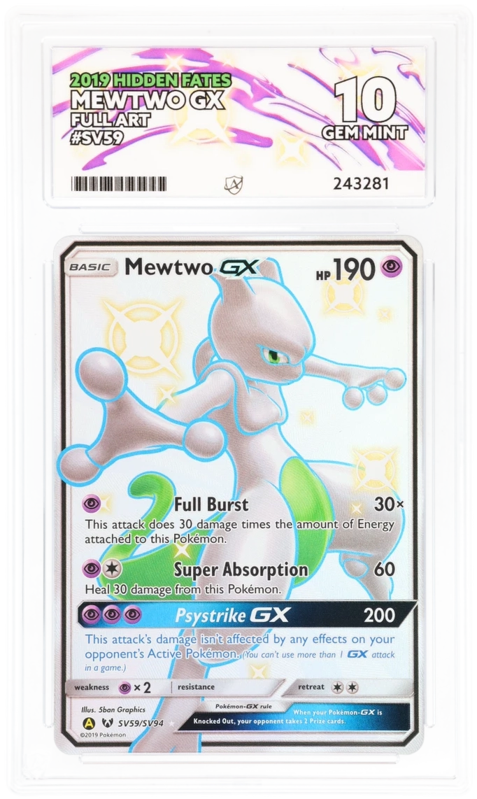Mewtwo GX #SV59 – Hidden Fates (2019) – Ace Gem Mint 10