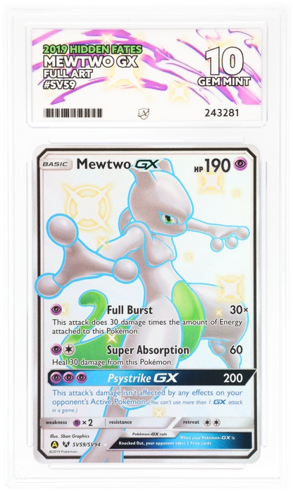 Mewtwo GX #SV59 – Hidden Fates (2019) – Ace Gem Mint 10