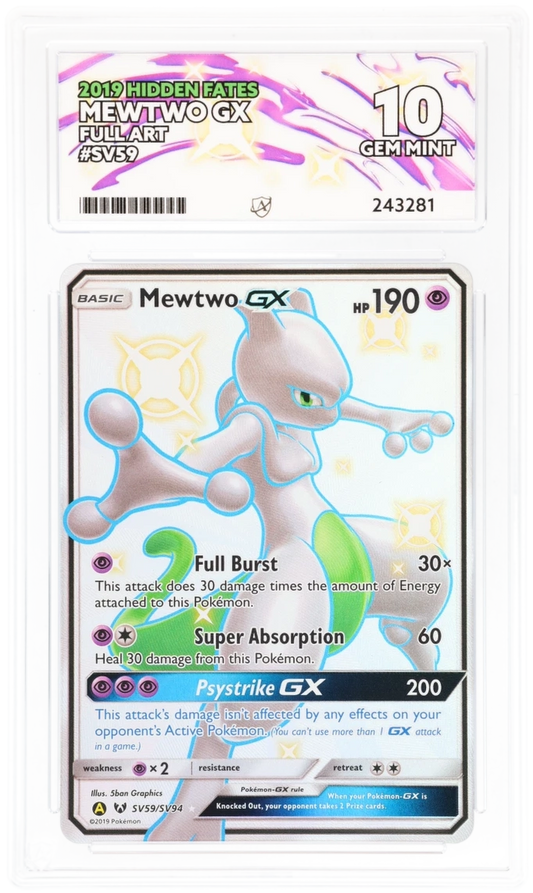 Mewtwo GX #SV59 – Hidden Fates (2019) – Ace Gem Mint 10