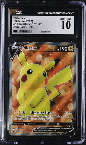 Pikachu V - Brilliant Stars - CGC10 CardStation
